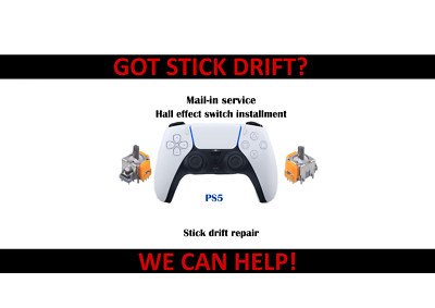 Mail-In PS5/4 Controller Joystick Replacements - Hall Effect - Fix Stick Drift!