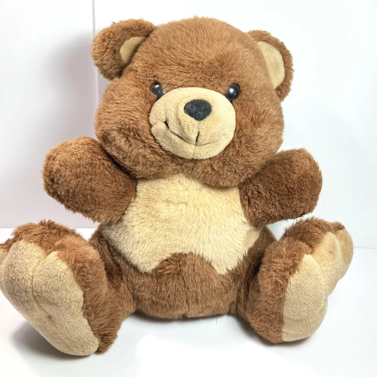 Vintage Classic Brown Teddy Bear Plush Stuffed Animal With Huge