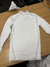 UNDER AMOUR COLDGEAR MOCK WHITE LARGE (WASHABLE STAINS) WITH TAGS