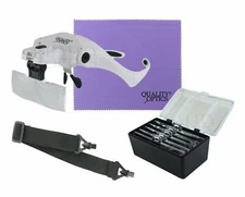 Optics® Illuminated Headband Magnifier Jewelers Head Visor Magnifying