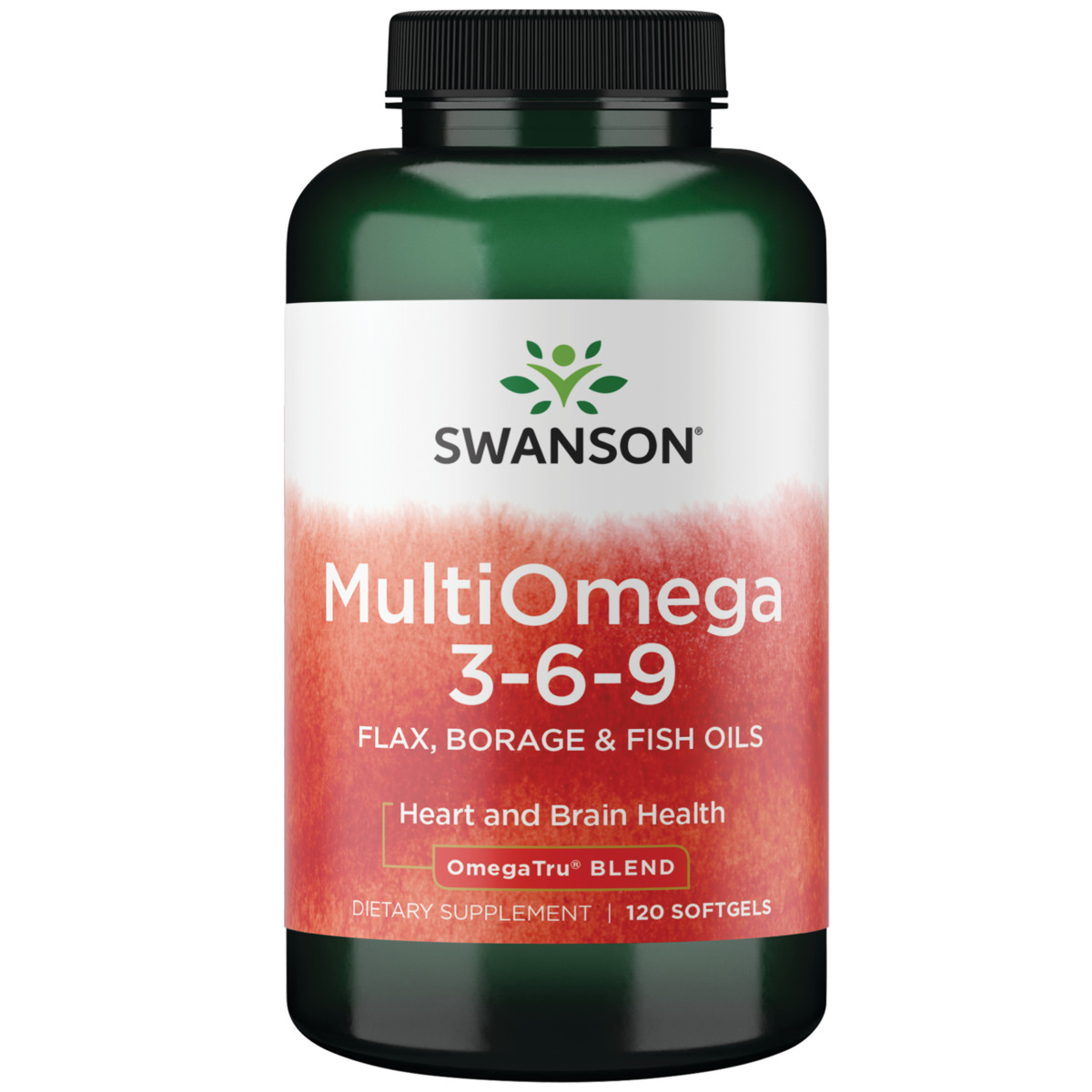 Swanson MultiOmega 3-6-9 - Льняное масло без ГМО, масло огуречника и рыбий жир в капсулах