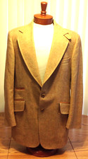 VTG Jaymar Wool Western Blazer Brown Speckled Suede Accents Men's 42R