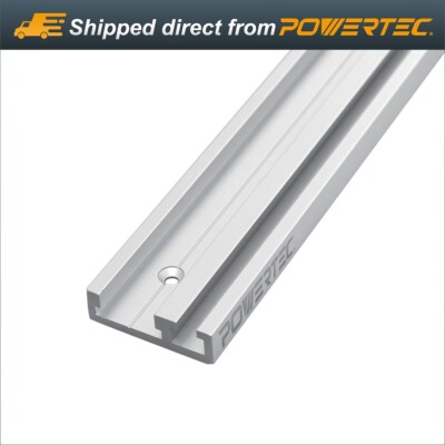POWERTEC 48'' Aluminum Combo T-Track Miter Track  Dual Track Rail (71365)