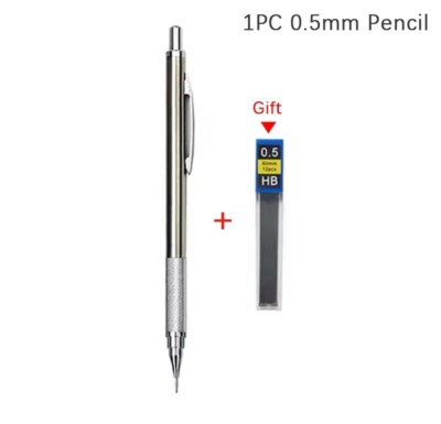 0.5mm Mechanical Pencil and HB Lead Refills 12-Pack   Read Description Below