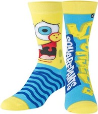 NWT Men's 8-12 L Odd Sox Nickelodeon SpongeBob SquarePants Socks Large LG Unisex