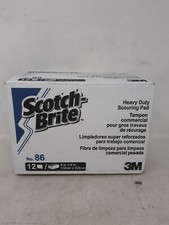 Scotch-brite Commercial Heavy-Duty Scouring Pad, Green, 6 x 9, 1 Dozen MMM86 