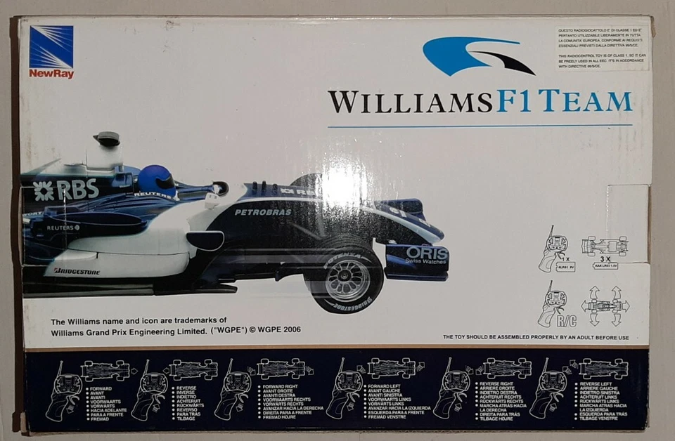 Modello WILLIAMS R/C 1:24 Formula 1 con telecomando 40MHz - New - Immagine 4 di 4