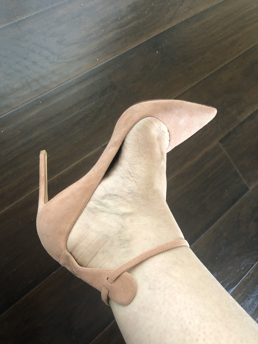 Francesco Russo 8 Rue De Valois Paris Suede Flame Stiletto Heel