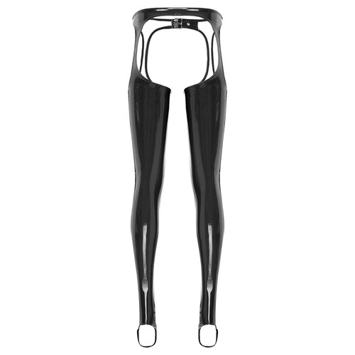 Womens Chaps Party Leggings Hollow Out Stirrup Pants Metallic Trousers Stylish - Picture 18 of 47