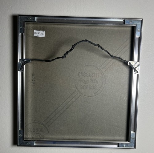 Vintage Signed Original Watercolor Painting Original Art Moon Trees Field ~12x11 - Picture 6 of 6