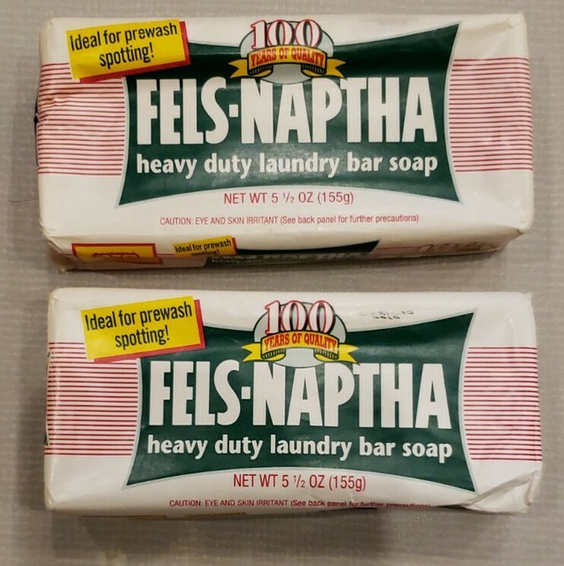 FelsNaptha Heavy Duty Laundry Bar Soap Homemade Made in USA 100 Years