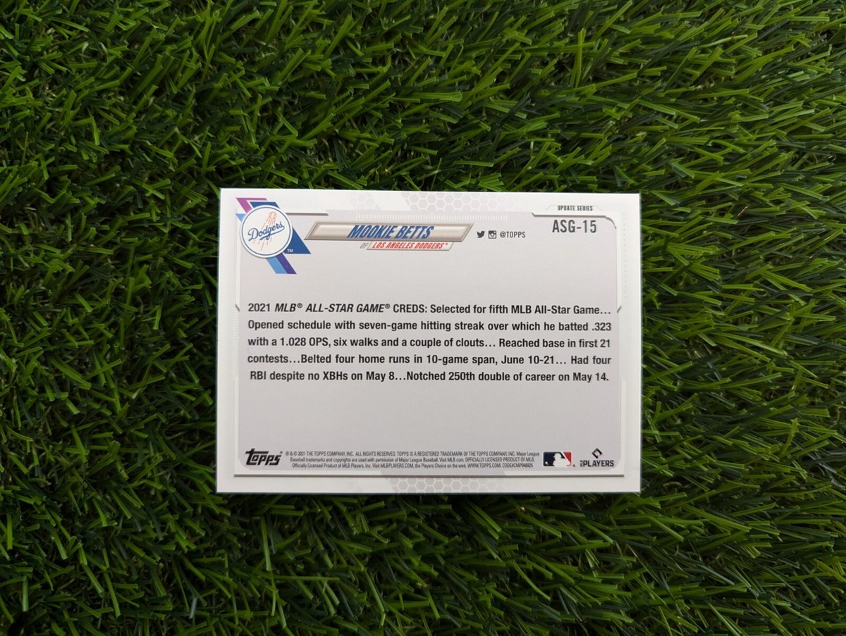 2021 Topps Mookie Betts All-Star Game Baseball Card #ASG-15 
