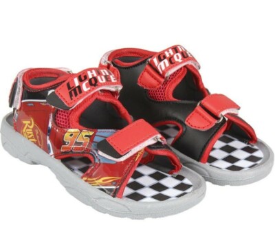 Red Disney sandals for boys from artificial leather. Size US 7, UK 6, Europe 23