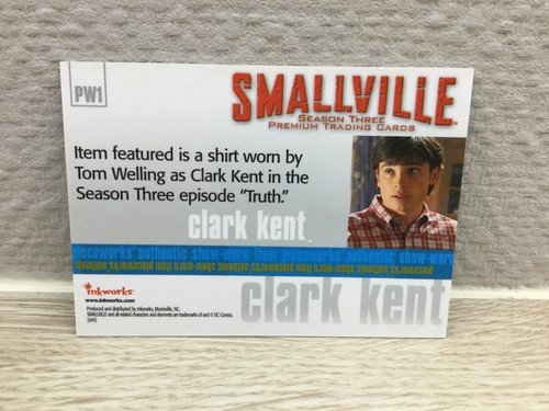 Smallville - Pieceworks trading cards - PW1 (Season 3) - Photo 2/2