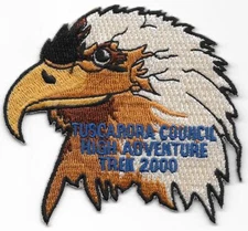 2000 High Adventure Trek Camp Patch Tuscarora Council Boy Scouts of America BSA