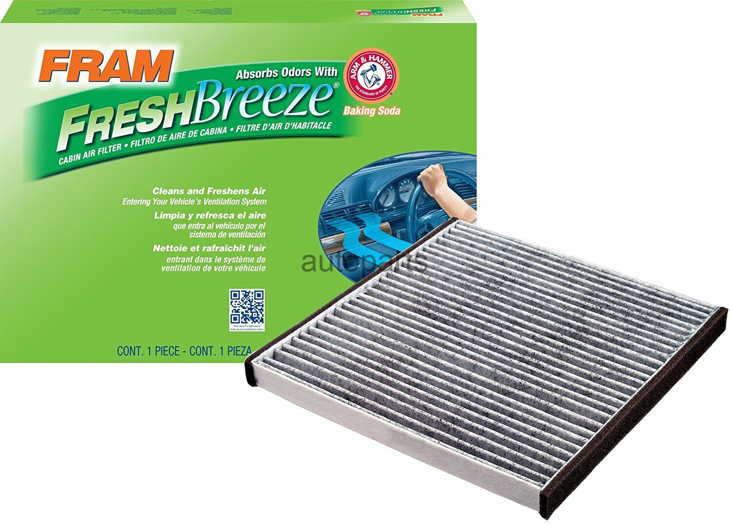 FRAM PREMIUM Carbonized Cabin Air Filter for Acura Honda 80292-SDA-A07 R7