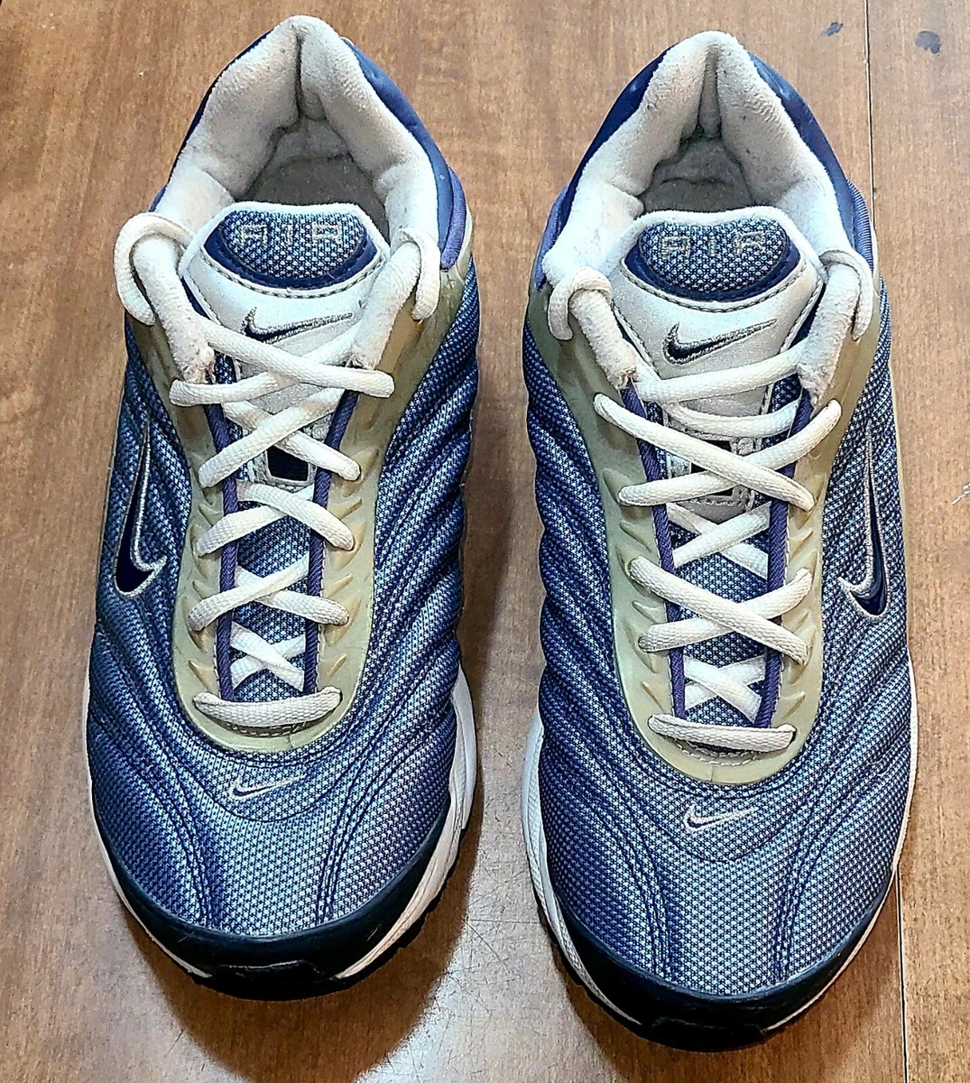 Blue and gold tennis shoes cheap