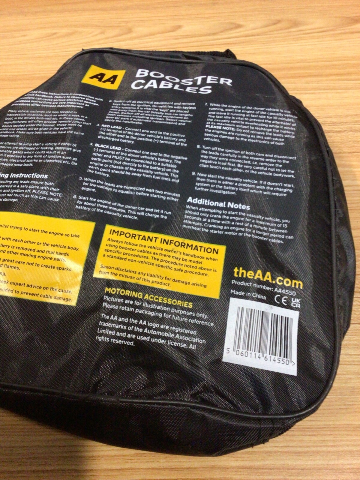 AA Insulated Booster Cables/Jump Leads AA4550 For Petrol/Diesel