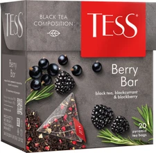 TESS BERRY BAR BLACK CURRANT BLACKBERRY 20 PYRAMIDS TEA RF NO GMO Made in Russia
