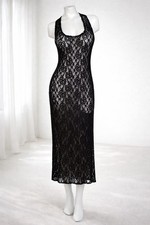 Vintage Victoria  s Secret Gold Label Lace Long Nightgown NWT Size L Stretch