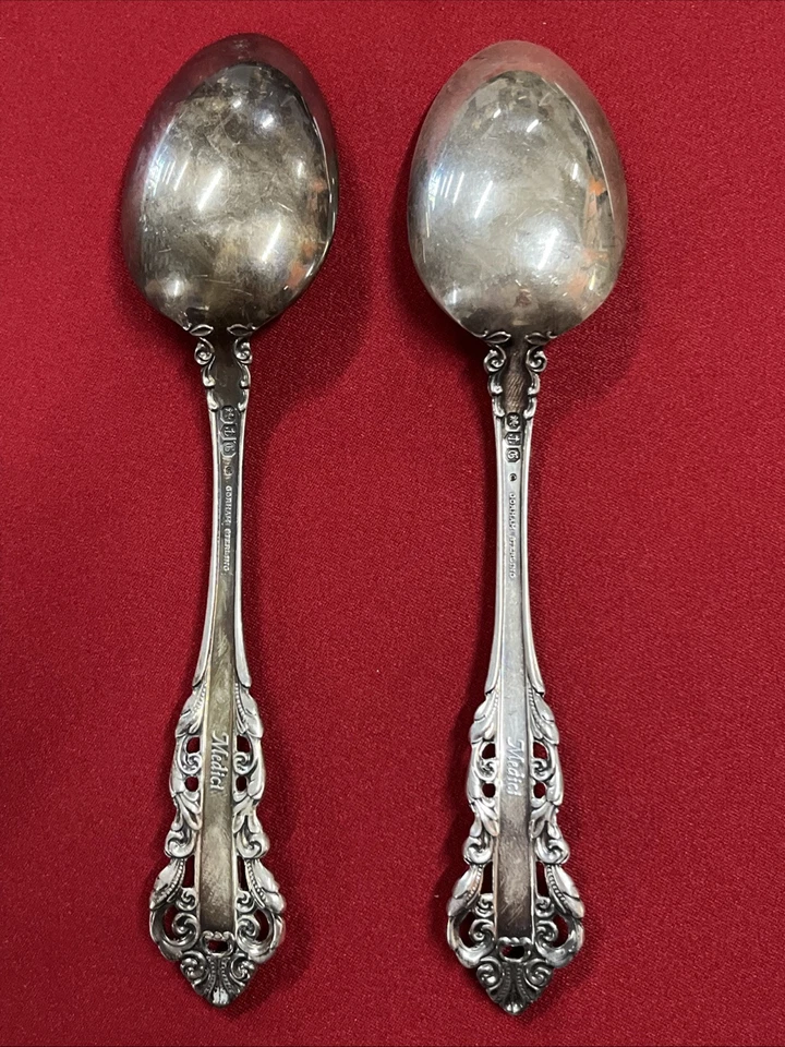 Two Vintage 925 Sterling Silver Gorham Sterling Medici Tablespoon - Image 4 of 4