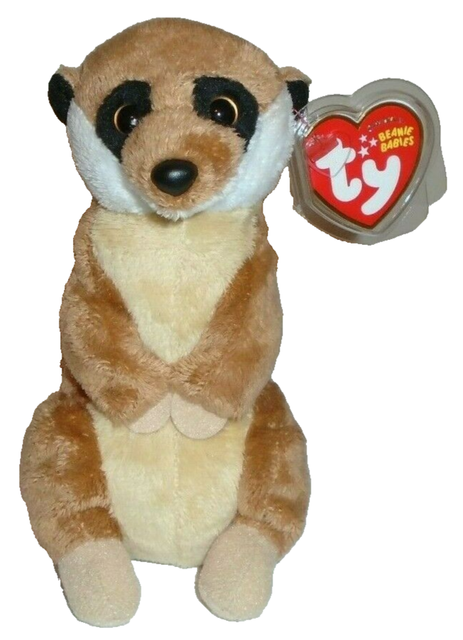 ST* Ty Beanie Baby - BURROWS the Meerkat (6.5 Inch) MWMTs (STICKER