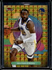 2025-26 Topps Finest Jonathan Kuminga Uncommon Gold Geometric Refractor #/25