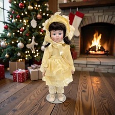 Vintage Gorham Sugar & Spice Elizabeth Porcelain Doll 1985 in Yellow Dress