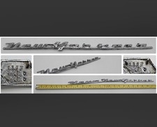 Vintage 1950s Chrysler Newyorker Script Fender Emblem Nameplate Pn 1301496 Vintage 1950s Chrysler Newyorker Script Fender Emblem Nameplate Pn 1301496