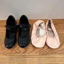 Freestyle by Danskin Girls Black Patent Tap Dance Shoes Mary Jane Strap