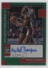 2022 Panini Donruss Optic Signature Series Green Prizm Mychal Thompson Auto 0n64