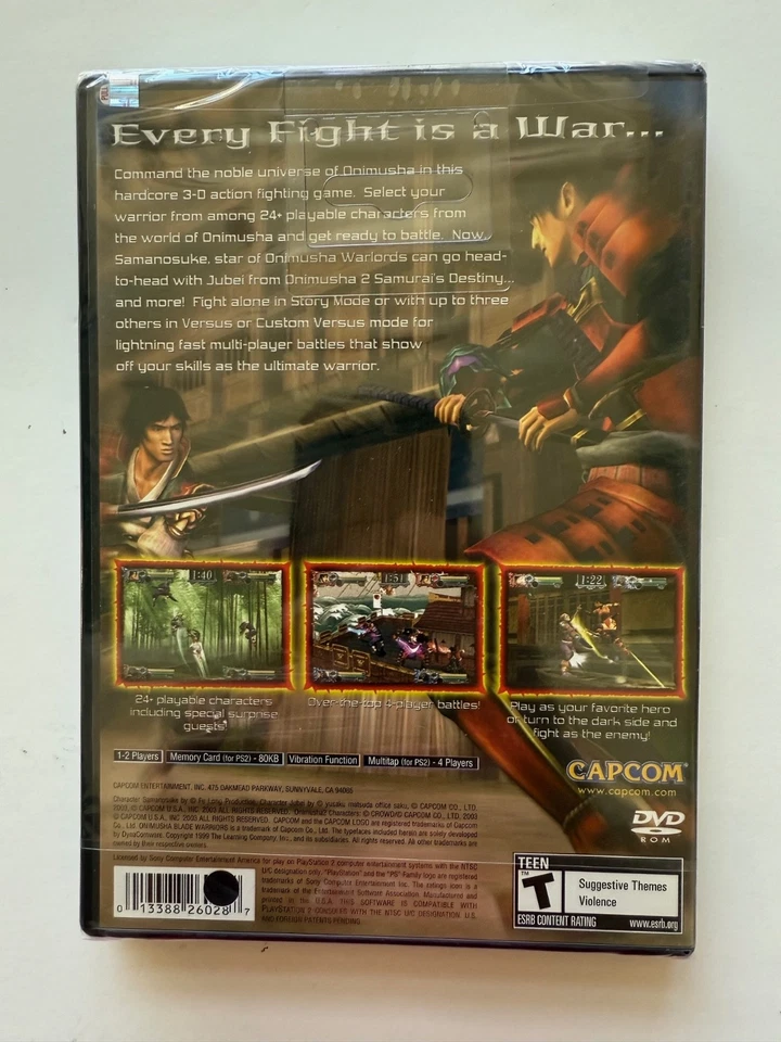 Onimusha Blade Warriors (Sony PlayStation 2, 2004) PS2 New Factory Sealed Capcom - Image 2 of 4