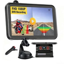5'' Monitor Solar Magnetic Wireless Backup Camera 1080P Touch Screen for Camper
