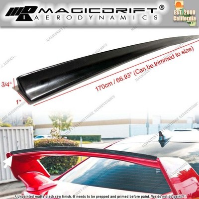 Add-on Gurney Flap Wickerbill Lip for Rear Trunk Spoiler GT Wings 170cm 69'' Long