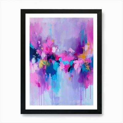 Abstraktes Gemälde 2104 Kunstdruck gerahmt Wandbild Poster Leinwanddruck Bild