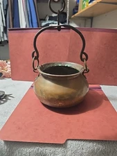 Antique Most Likely 1700s Cauldron! With Links Hand Hammered. Very Very Rare