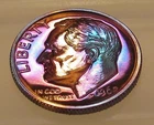 1962 Gem   Proof  Dime 90% Silver  "  MONSTER  BLUE TOING "#306 ~ 3