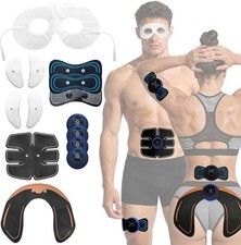 EMS Full Body Muscle Stimulator for Abs, Arms Glutes with EMS Facial Massager
