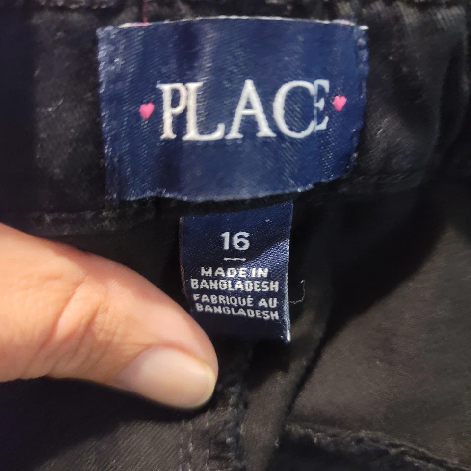 Calça uniforme perna reta preta feminina Children's Place, tamanho 16 - Imagem 4 de 4