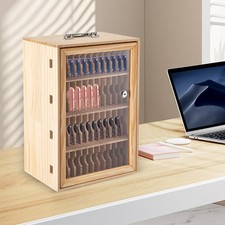 48-slot Wooden Cell Phones Storage Cabinet Cell Phone Holder 11.61 8.27 16.89"