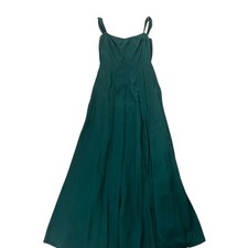 Reformation Women’s Ballina Spruce Green Square Neck Fit & Flare Maxi Dress Gown