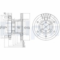 2X Bremsscheibe Delphi BG9453 FüR Daily Iveco 2 13150204 13150211 13150231