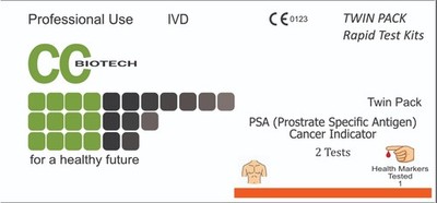 Doppelpack PSA Prostatakrebs Schnelltestset. 2 Tests im Karton