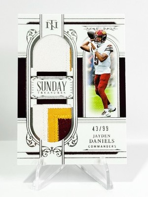 2025 Panini National Treasures Sunday Treasures Jayden Daniels /99 Commanders