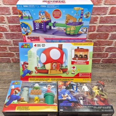 Super Mario & Sonic The Hedgehog Action Figures & Playsets Toys Lot 1