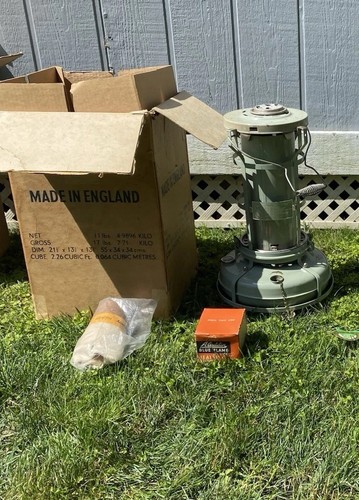 Vintage Aladdin Blue Flame Kerosene Heater W Original Box Wick