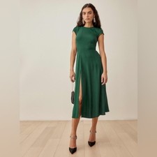 Reformation Gavin Dress Emerald NWOT Sz 2