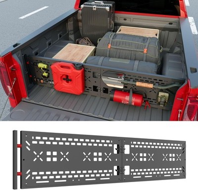 For 2019-2026 Chevy Silverado GMC Sierra Truck Bed Divider Organizer Molle Panel
