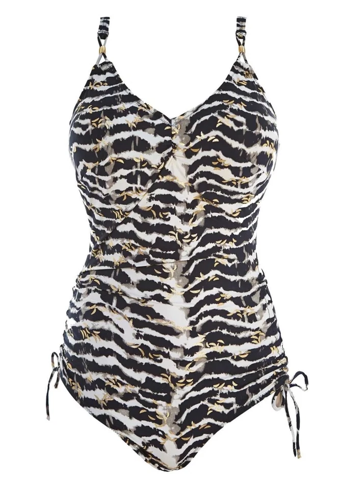 Traje de baño Fantasie Milos negro crema dorado talla 36H 14 sujetador con aros 6140 nuevo Foto 3 de 4