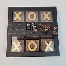 BLKSMITH tic tac toe wooden tabletop game, New in box